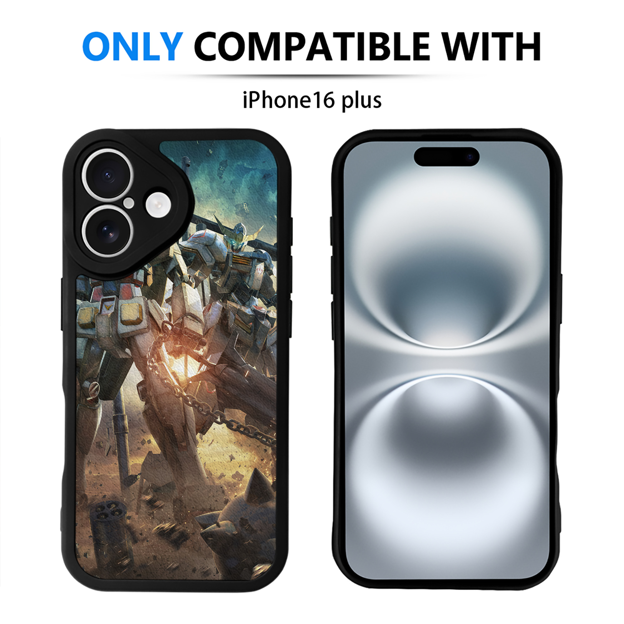 （画像用） 機動戦士ガンダム Mobile Suit Gundam 【iPhone 16シリーズ対応】シリコンスマホケース（レザー調） 材質：シリコン